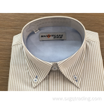 Female 100% cotton yarn dyed stripe shirt